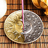 Metal saucer - incense stick stand Sun and Moon