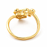 Women's gold-plated cubic zirconia ring Love