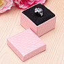 Paper gift box pink patterned on rings 5 x 5 cm