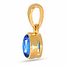 Silver pendant gold-plated with blue kyanite CB-P708G-K
