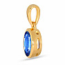 Gold-plated silver pendant with blue kyanite CB-P709G-K