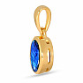 Gold-plated silver pendant with labradorite CB-P709G-LBF