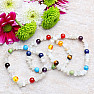 Moonstone bracelet cut with chakra beads