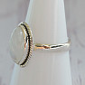 Moonstone rainbow ring silver Ag 925 44713