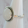 Moonstone rainbow ring silver Ag 925 45574