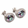Mystic Topaz earrings silver Ag 925 MH-370