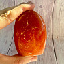 Calcite orange polished large freeform Madagascar 9