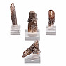 Topaz yellow-brown crystal on the USA stand