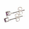 Amethyst cut earrings silver Ag 925 MP-314E
