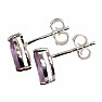 Amethyst cut earrings silver Ag 925 MP-316E