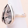 Crystal with tourmaline silver ring Ag 925 N3812