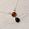Amber necklace silver Ag 925 N5387