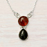 Amber necklace silver Ag 925 N5682