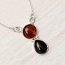 Amber necklace silver Ag 925 N5682