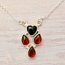 Amber necklace silver Ag 925 N5688