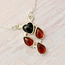 Amber necklace silver Ag 925 N5688