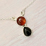 Amber necklace silver Ag 925 N5689