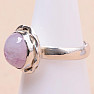 Moonstone rainbow pink ring silver Ag 925 N-8922