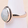 Moonstone rainbow green ring silver Ag 925 N8951
