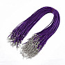 Waxed cord color purple 45 cm