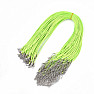 Waxed cord, yellow-green color, 45 cm