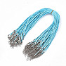 Waxed cord, light sky blue, 45 cm