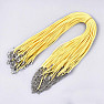 Waxed cord, yellow, 45 cm
