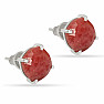Rhodonite earrings silver Ag 925 ND-E105R