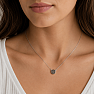 Silver necklace with agate pendant