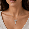 Silver necklace with rhodolite ANGEL