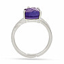 Silver ring with amethyst
