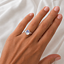 Silver ring with moonstone