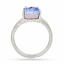 Silver ring with moonstone