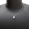 Amethyst cut Drop with stainless steel chain