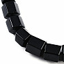 Black agate necklace made of cut beads