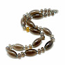 Grey agate ovals and roundels necklace
