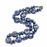 Quartz with sodalite necklace 45 cm
