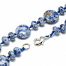 Quartz with sodalite necklace 45 cm