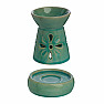 Ceramic aroma lamp Turquoise flowers