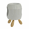 Ceramic aroma lamp White octagon