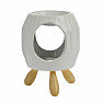 Ceramic aroma lamp White octagon