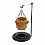 Aroma lamp ceramic Hanging kettle brown