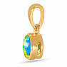 Gold-plated silver pendant with Ethiopian opal CB-P708G-EO