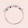 Silver ring with Ethiopian opals and zircons Ag 925 020711 ETOP