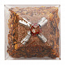 Orgonite pyramid with tiger eye and crystal crystal