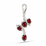 Silver pendant with garnet