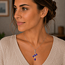 Silver pendant with amethyst