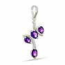 Silver pendant with amethyst