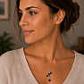 Silver pendant with garnet