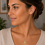 Silver pendant with citrine Rosette